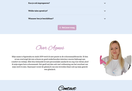 Agnes Cleaning Website